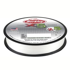 150m Spool Of Crystal White Berkley X5 Braided Fishing Line - 5 Carrier Braid -Fishing Shop 1486781