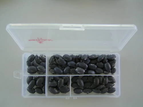 100 X Size 1 Bean Fishing Sinkers In Tackle Box 5 100 X Size 1 Bean Fishing Sinkers In Tackle Box - Image 5