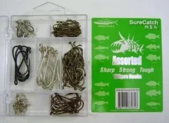Surecatch 140 Piece Assorted Fishing Hook Pack In Tackle Box -Fishing Shop 308aha 8bccd912 f28f 4503 8559 c88dcc633feb