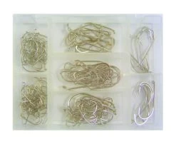 Surecatch 140 Piece Assorted Baitholder Fishing Hook Pack In Tackle Box