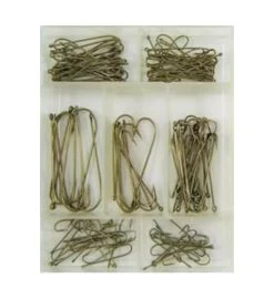 Surecatch 140 Piece Assorted Carlisle Fishing Hook Pack In Tackle Box