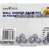 80 Ball Sinkers In Tackle Box - Surecatch Assorted Ball Sinker Pack