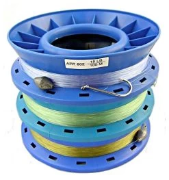 3 X 8 Inch Hand Casters Pre Rigged With 100m Of 15lb Mono Fishing Line