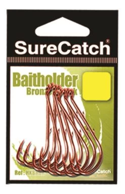 1 Packet Of Surecatch Bronze Baitholder Fishing Hooks -Fishing Shop 309ppbb1