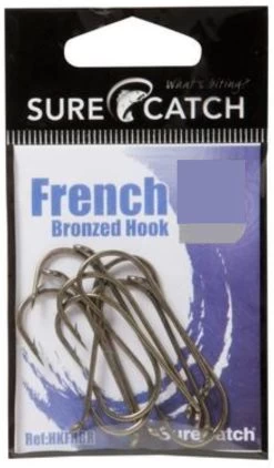 1 Packet Of Surecatch French Bronzed Fishing Hooks -Fishing Shop 309ppf2