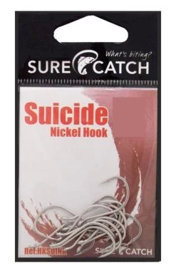 1 Packet Of Surecatch Suicide Nickel Fishing Hooks -Fishing Shop 309pps2 0