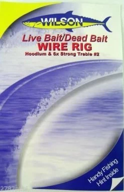 Wilson Live Bait/Dead Bait Wire Rig - #2 Treble & Hoodlum - 69lb Wire Trace -Fishing Shop 331rlbdbwr2 0d0a1aa5 bb38 4c08 8f72 aa9f3f52670f