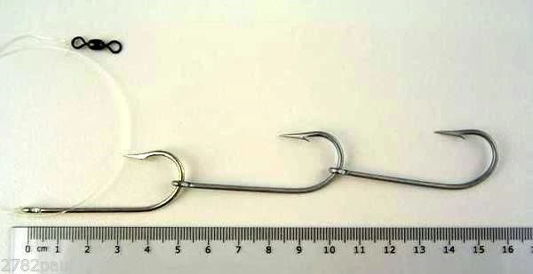 Wilson Tailor Fishing Rig 3x5/0 Hook-Setup - 40lb Clear Mono Leader 3 Wilson Tailor Fishing Rig 3x5/0 Hook-Setup - 40lb Clear Mono Leader - Image 3