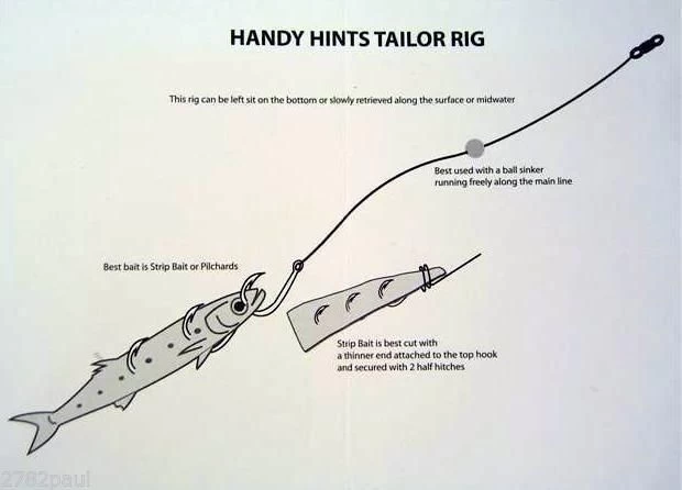 Wilson Tailor Fishing Rig 3x5/0 Hook-Setup - 40lb Clear Mono Leader 6 Wilson Tailor Fishing Rig 3x5/0 Hook-Setup - 40lb Clear Mono Leader - Image 6