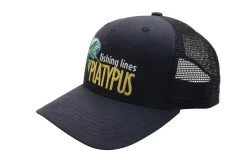 Platypus Fishing Lines Navy Blue Trucker Cap With Adjustable Snap Closure