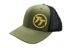 TT Fishing Khaki Green/Black Premium Trucker Cap With Snap Closure