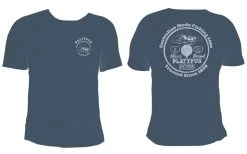 XXL Indigo Blue Platypus Fishing Line Vintage Tee Shirt - Short Sleeve Fishing Shirt