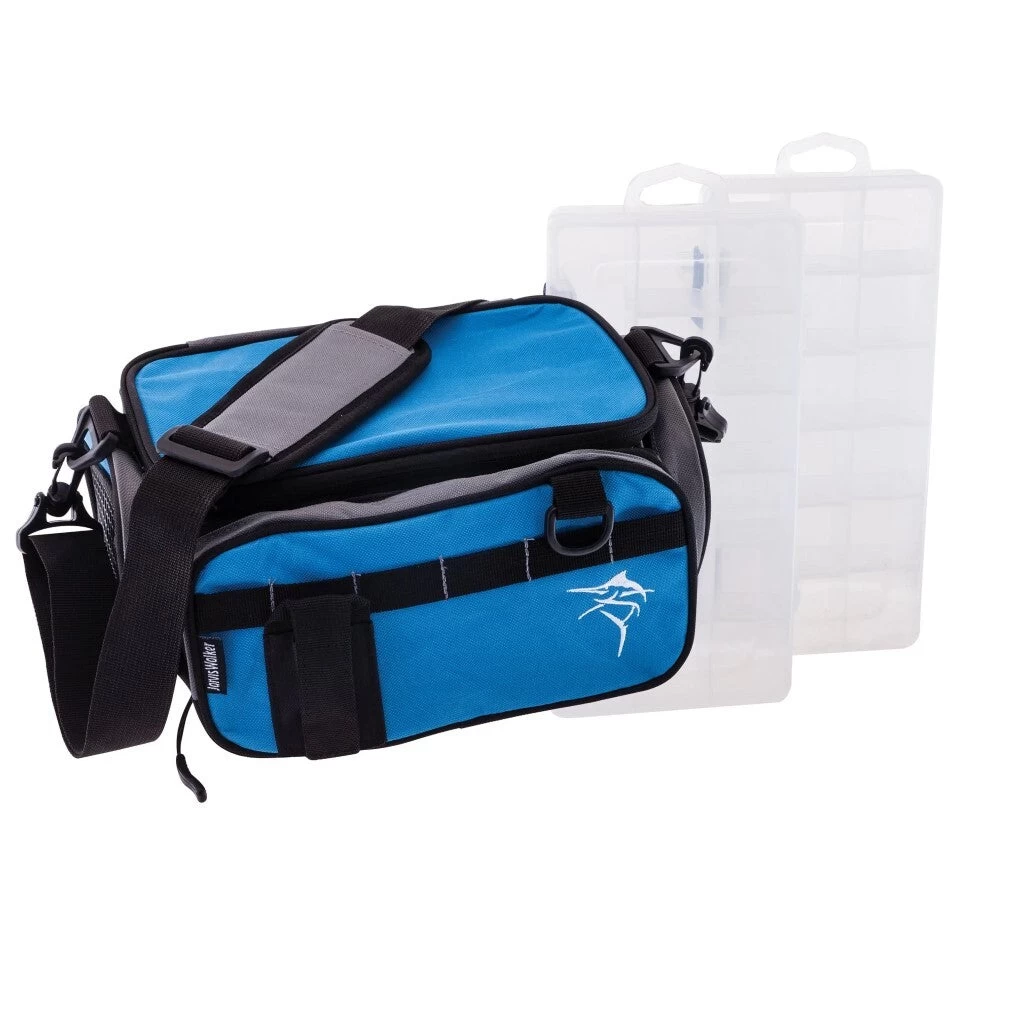 Small Jarvis Walker Soft Sided Tackle Bag With 2 Lure Trays - Fishing Lure Bag 1 Small Jarvis Walker Soft Sided Tackle Bag With 2 Lure Trays - Fishing Lure Bag