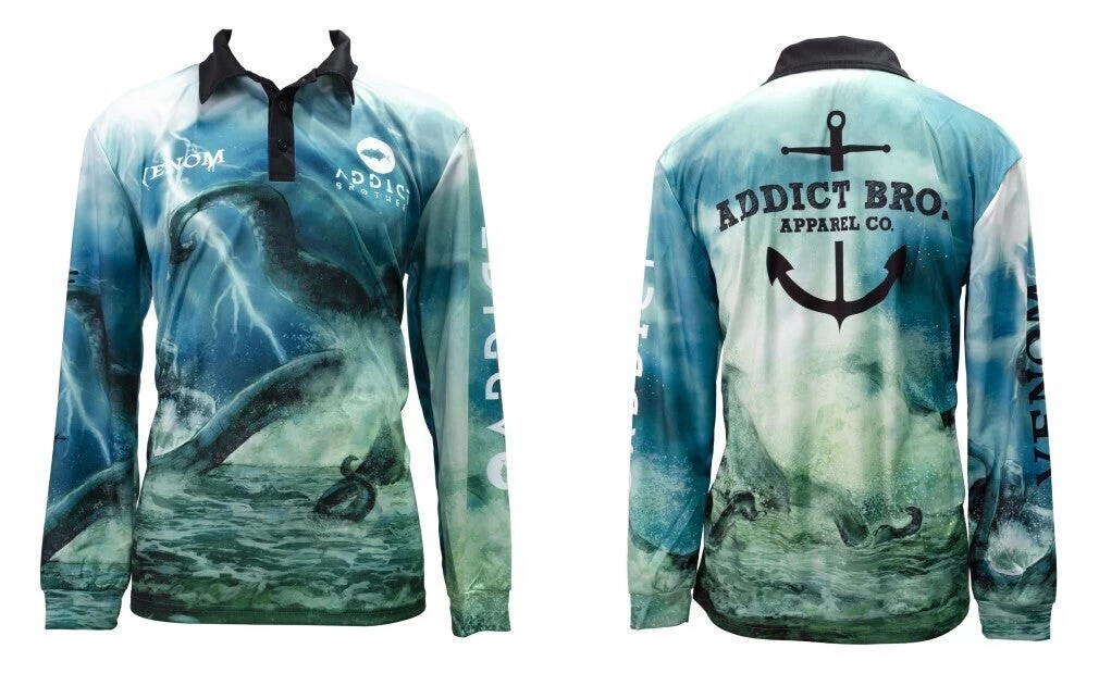 Wilson Venom Addict Brothers Kraken Tournament Long Sleeve Fishing Shirt -UPF50+ 2 Wilson Venom Addict Brothers Kraken Tournament Long Sleeve Fishing Shirt -UPF50+ - Image 2
