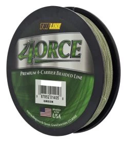 300yd Spool Of Green Tuf-Line 4Orce 4 Carrier Braided Fishing Line -Fishing Shop FE100300GN