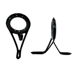 Black Replacement High Rise Fishing Rod Runner With Grey Aluminium Oxide Ring -Fishing Shop GBHA40