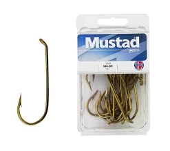 1 Box Of Mustad Bronze 540 French Viking Fishing Hooks -Fishing Shop H54010 0
