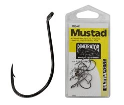 1 Packet Of Mustad 92604NPBLN Penetrator Chemically Sharp Fishing Hooks