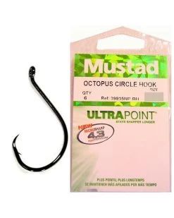 Mustad Octopus Circle Hooks - Qty 6 - 39935npnp - Chemically Sharpened Hooks -Fishing Shop Hp39935npbn3 0