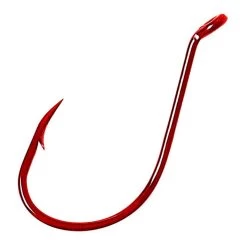 5 Packets Of Eagle Claw Lazer Sharp L2R Red Long Shank Octopus Hooks
