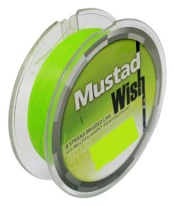 1 X 110m Spool Of Mustad Wish Braid - 8 Strand Chartreuse Braided Fishing Line -Fishing Shop MBWC128