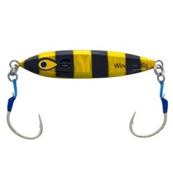 80gm Mustad Wingman Fast Sinking Fishing Jig Lure With 2 Ultrapoint Assist Hooks -Fishing Shop MJIG06 BMB 80