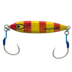 80gm Mustad Wingman Fast Sinking Fishing Jig Lure With 2 Ultrapoint Assist Hooks -Fishing Shop MJIG06 IRM 80