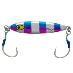 80gm Mustad Wingman Fast Sinking Fishing Jig Lure With 2 Ultrapoint Assist Hooks -Fishing Shop MJIG06 SPB 80