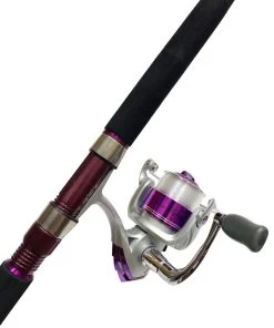 6'6 Rapala Femme Fatale 3-5kg Purple Fishing Rod & Reel Combo Spooled With Line