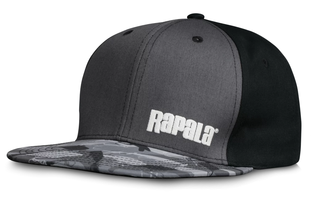 Rapala Flat Brim Lure Camo Fishing Cap With Adjustable Snapback Closure 1 Rapala Flat Brim Lure Camo Fishing Cap With Adjustable Snapback Closure