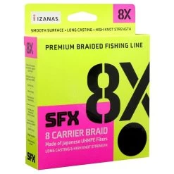 300yd Spool Of Yellow Sufix SFX 8X Premium Braided Fishing Line -8 Carrier Braid -Fishing Shop SFX8B65LBY300Y