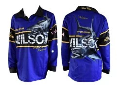 Team Wilson Tournament Long Sleeve Fishing Shirt With Collar - Fishing Jersey -Fishing Shop TSLSWL