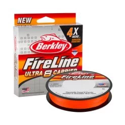 300m Spool Of Berkley Fireline Ultra 8 Blaze Orange Braided Fishing Line