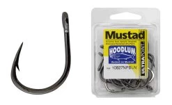 1 Box Of Mustad 10827NPBLN Hoodlum Live Bait 4x Strong Fishing Hooks