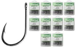 10 Boxes Of Mustad 10829NPBLN Big Gun Kirbed Chemically Sharpened Fishing Hooks -Fishing Shop h10829npbln9 0x10 1
