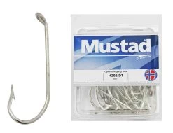 1 Box Of Mustad 4202D 2x Strong Kirby Open Eye Fishing Hooks -Fishing Shop h4202d3 0
