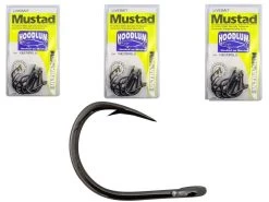 3 Packs Of Mustad 10827NPBLN Hoodlum 4x Strong Chemically Sharp Fishing Hooks -Fishing Shop hp10827npbln10 0x3 1