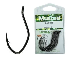 1 Packet Of Mustad 412NPBLN Deep V Heavy Bottom Chemically Sharp Fishing Hooks -Fishing Shop hp412npbln6 0