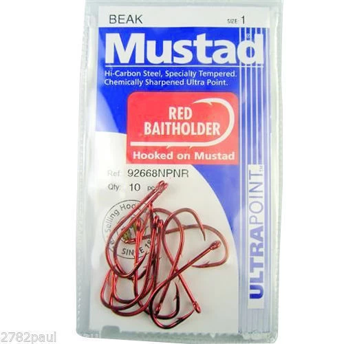 1 Packet Of Mustad 92668NPNR Red Baitholder Chemically Sharp Fishing Hooks 7 1 Packet Of Mustad 92668NPNR Red Baitholder Chemically Sharp Fishing Hooks - Image 7