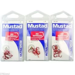 3 Packs Of Mustad 92668NPNR Red Baitholder Chemically Sharp Fishing Hooks -Fishing Shop hp92668npnr8x3 f4ccb4f7 6899 4a58 b4f3 84b48aeef718