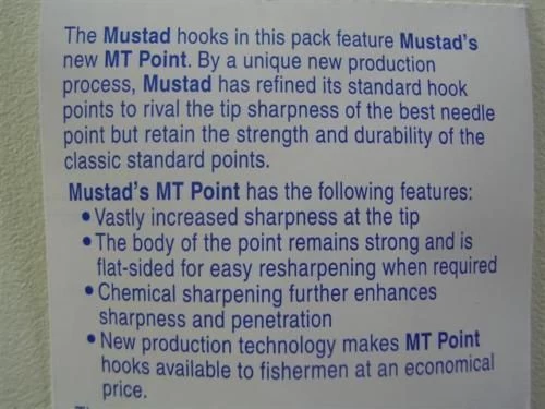 Size 3/0 Mustad 4202bln M.T Point Gang Hooks Chem Sharp Qty 33 Fishing Hooks 5 Size 3/0 Mustad 4202bln M.T Point Gang Hooks Chem Sharp Qty 33 Fishing Hooks - Image 5