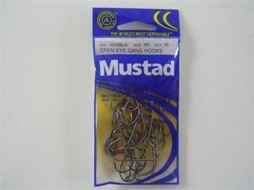 Size 3/0 Mustad 4202bln M.T Point Gang Hooks Chem Sharp Qty 33 Fishing Hooks 8 Size 3/0 Mustad 4202bln M.T Point Gang Hooks Chem Sharp Qty 33 Fishing Hooks - Image 8